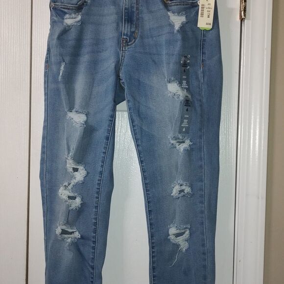 Aeropostale Seriously Stretchy High Rise Curvy Distressed Jeggings Sz 6 - Picture 3 of 13